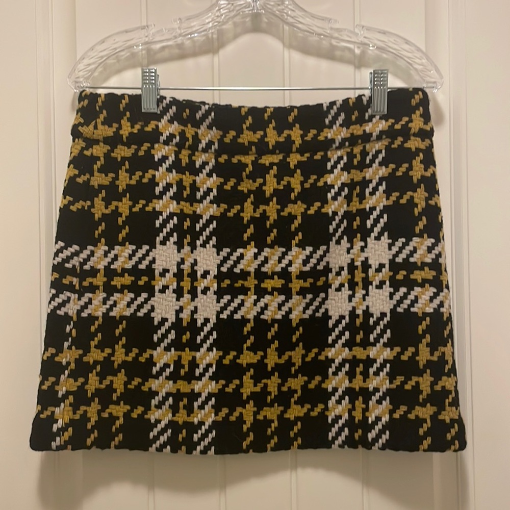Wool J Crew Plaid Skirt